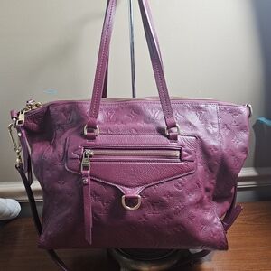 Auth Louis Vuitton Monogram Empreinte Lumineuse PM Purple Tote Bag